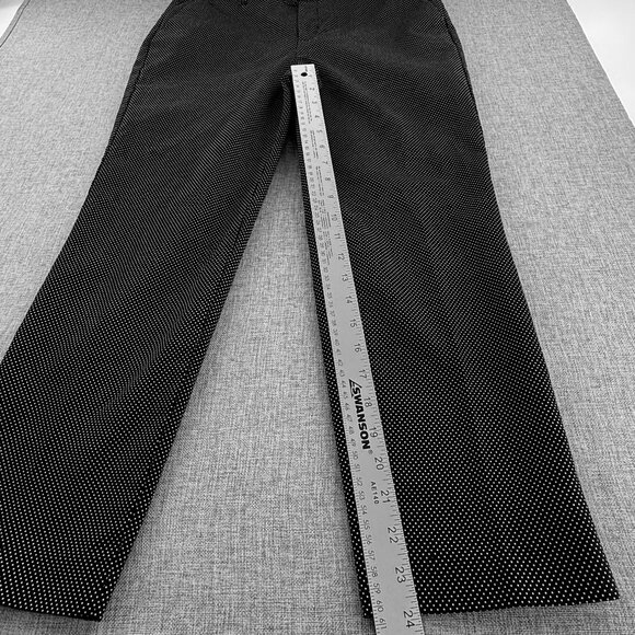 Old Navy Harper Ankle Pants Black & White Polka Dots Mid Rise 8 Regular Cotton B - Picture 9 of 15